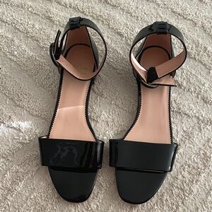 J. Crew Black Patent Leather Sandals